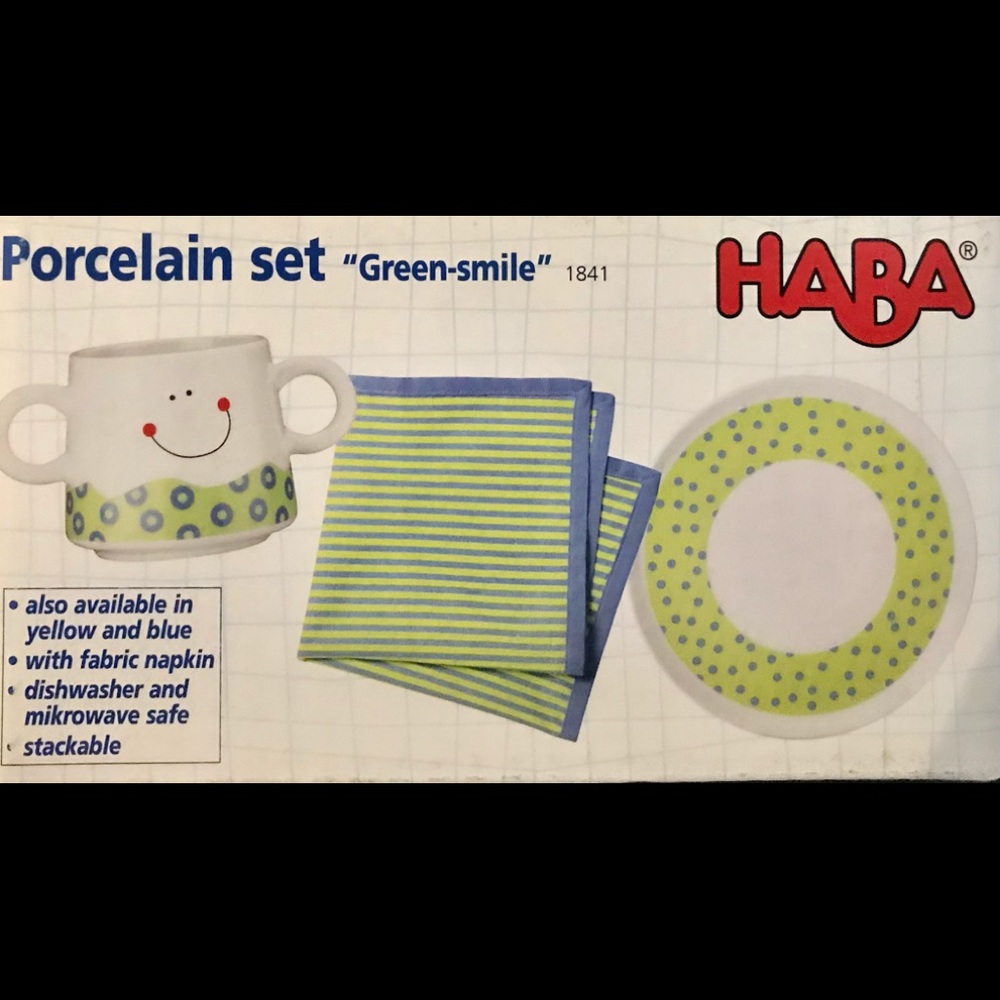 NIB Porcelain Set “Green Smile”1841 retired design - Picture 2 of 3